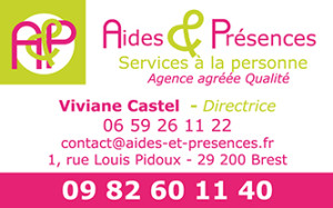 Création d'une carte de visite pour A&P à Brest