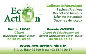Création d'une carte de visite pour Eco Action à Brest
