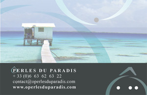 Création d'une carte de visite pour Ô perles du Paradis à Brest